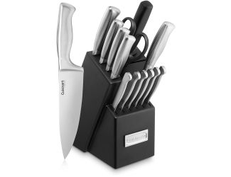 15pc Stainless Steel Hollow Handle Cutlery Block Set