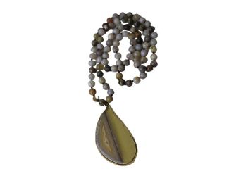 Agate Natural Stone Pendant Necklace