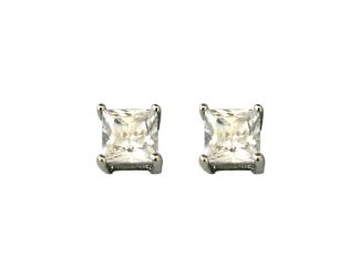 1.5 CTTW Radiant Square CZ Earrings