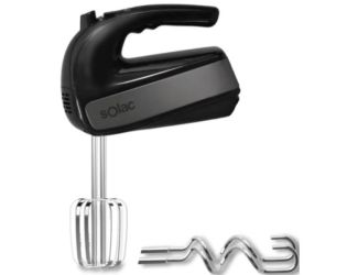 Solac 5-Speed + Turbo Hand Mixer with beaters and dough hooks