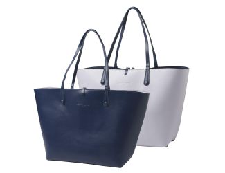 Shopping bag Tourbillon Reversible Bleu-Lilas
