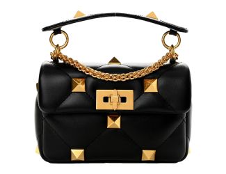 Valentino Garavani Roman Stud Small Crossbody Bag Black Nappa Leather
