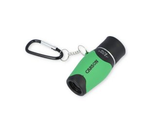 Carson MiniMight 6x18mm Pocket Monocular with Carabiner Clip, Green