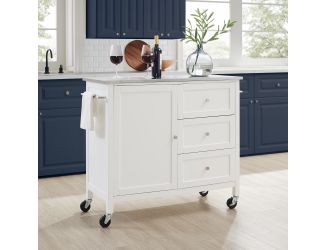 Soren Stainless Steel Top Kitchen Island/Cart