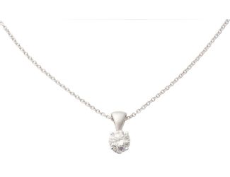 14k White Gold Diamond Necklace .15ct