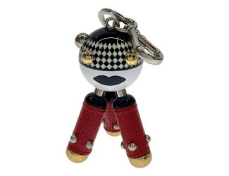 Prada Pradamalia Trick Robot Disco Leather Metal Charm