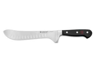 8" Classic Artisan Butcher Knife, Hollow Edge