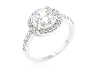 Classic Cushion Halo Style Engagement Ring
