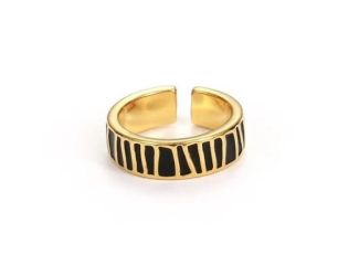 Minimalist Channel Ring - Black