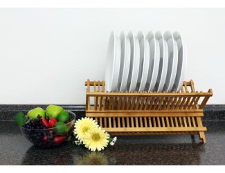 Bamboo Plate Rack