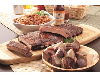Three Meat Party Sampler Dinner KC BBQ