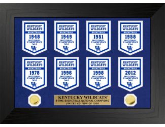 University of Kentucky Wildcats Basketball National Champions Deluxe Banner Collection