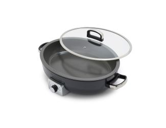 Elite 5.5qt Oval Electric Skillet Graphite