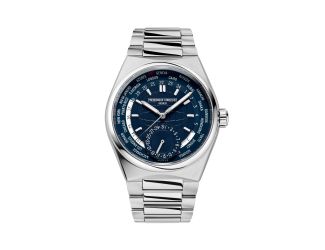 Frederique Constant Mens Manufacture Stainless Steel Bracelet watch,  Blue dial