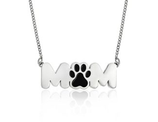 Joyful Sentiments Mom Paw Pendant Necklace