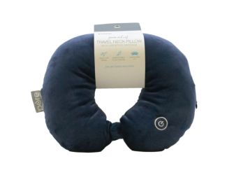 Travel U-Shaped Pillow w/ Vibrating Massage Navy Blue
