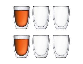 6pc Pavina Double Wall 12oz Glass Set
