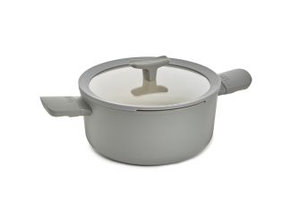 Leo Balance NS Ceramic Stockpot 10", 4.6qt. With Glass Lid, Recycled Aluminum, Moonmist