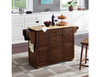 Eleanor Natural Wood Top Kitchen Island