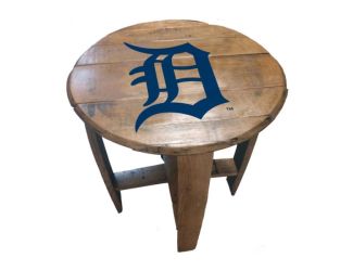 Detroit Tigers Oak Barrel Table