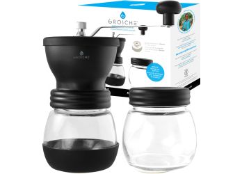 Ceramic Burr Coffee Grinder - Black, 100g Capacity
