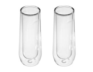 Glass Flute - 7oz Double Pack - Clear