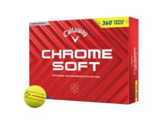 Callaway Chrome Soft 360 Triple Track Yellow 2024 Golf Balls - 1 Dozen