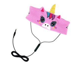 H1 Adjustable Fleece Headband Headphones Unicorn