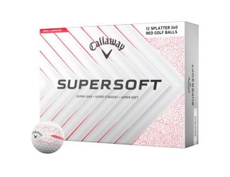 Callaway Supersoft Splatter Red 2025 Golf Balls - 1 Dozen