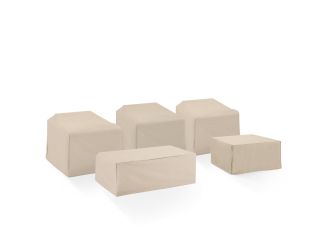 5Pc Outdoor Sectional Furniture Cover Set