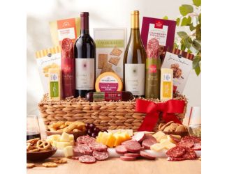 Deluxe Sip & Snack Wine Gift Basket