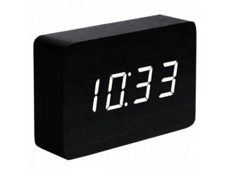 Kutia Design Brick Alarm Clock Aluminum color with White LED