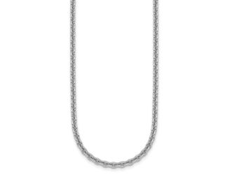 Sterling Silver Rolo Chain Necklace 18"