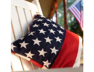 Faribault Mill American Flag Wool Pillow Case