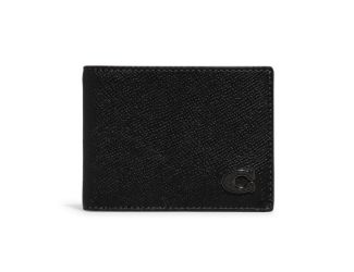Mens Crossgrain Leather Slim Billfold - Black