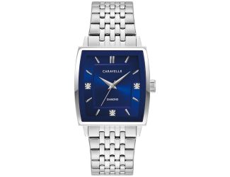 Men's Modern Stainless-Steel Bracelet with Navy dial