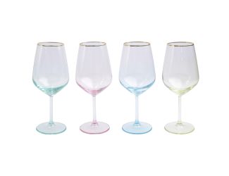 Rainbow 4-Piece Wine Glasses