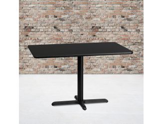 30" x 48" Rectangular Laminate Table Top with 23.5" x 29.5" Table Height Base