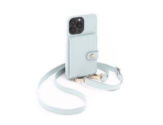 Doria - Silverlake Vegan Leather Wallet Crossbody Case for Apple iPhone 14 Pro / 13 Pro
