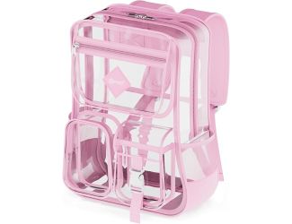 PVC Transparent Backpack Pink