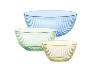 Colors Sculpted Tinted 3pc Mixing Bowl Set