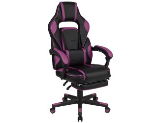 Black/Purple X40 Series Reclining & Massaging Gaming Chair