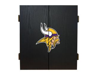 Minnesota Vikings Fan's Choice Dartboard Cabinet Set