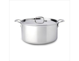 D3 Stainless Steel 8 Qt. Stock Pot with Lid