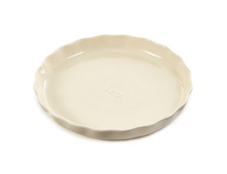 Leo Balance Stoneware  Rippled Pie Dish 11", 1.59qt., Moonbeam