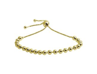 PARIKHS Gold Plated Beaded Lariat Bracelet in 925 Sterling Silver