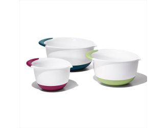 Good Grips 3pc Mixing Bowl set w/ Handles Red/Green/Blue