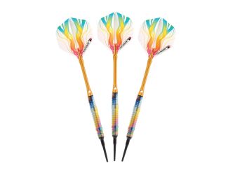 Elkadart Rainbow 90% Tungsten Soft Tip Darts Multi Color Titanium Coating 16 Grams