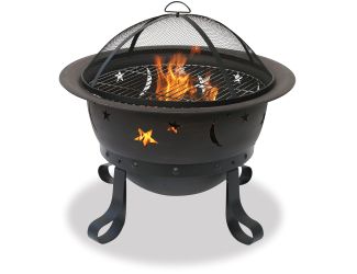 Endless Summer - Oil Rubbed Bronze Wood Burning Outdoor Fire Pit w/Stars & Moons