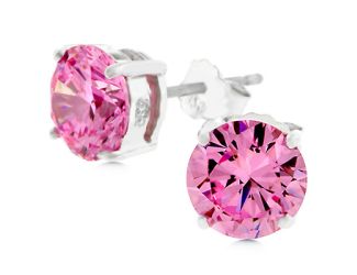 Pretty in Pink Stud Cubic Zirconia Earrings